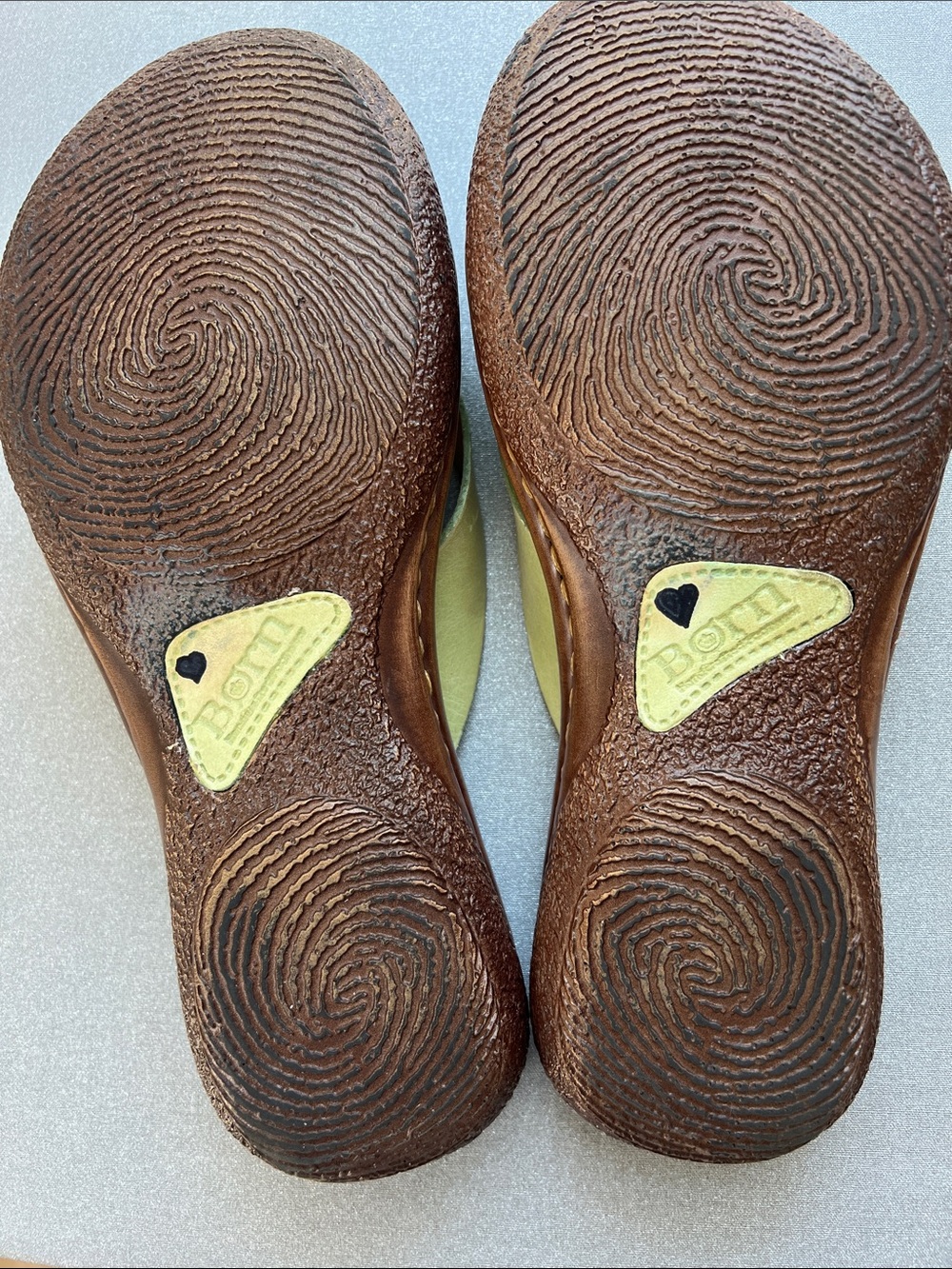 Born | Lime Green Floral Leather Slide Sandals - Picture 12 of 16